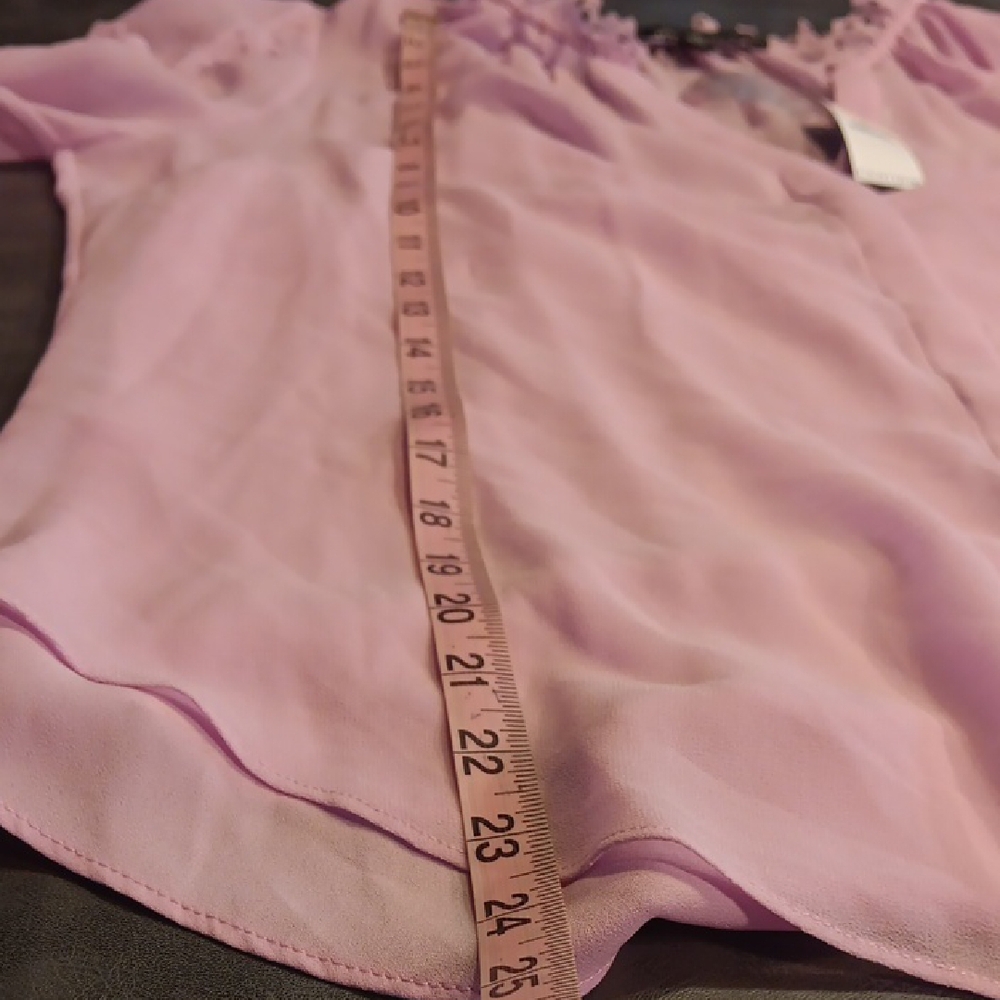 NWT! White House Black Market Lavender Romantic Lace Trim Blouse - Picture 15 of 15